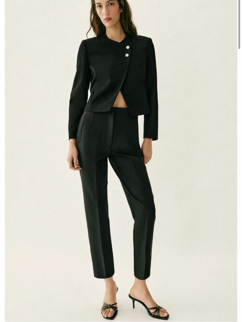 ZARA Black Tailored High-Waist Pants